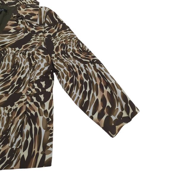 EUC Rafaella Cheetah Swirl Jacket Cotton Blend Womens XL - Picture 3 of 5